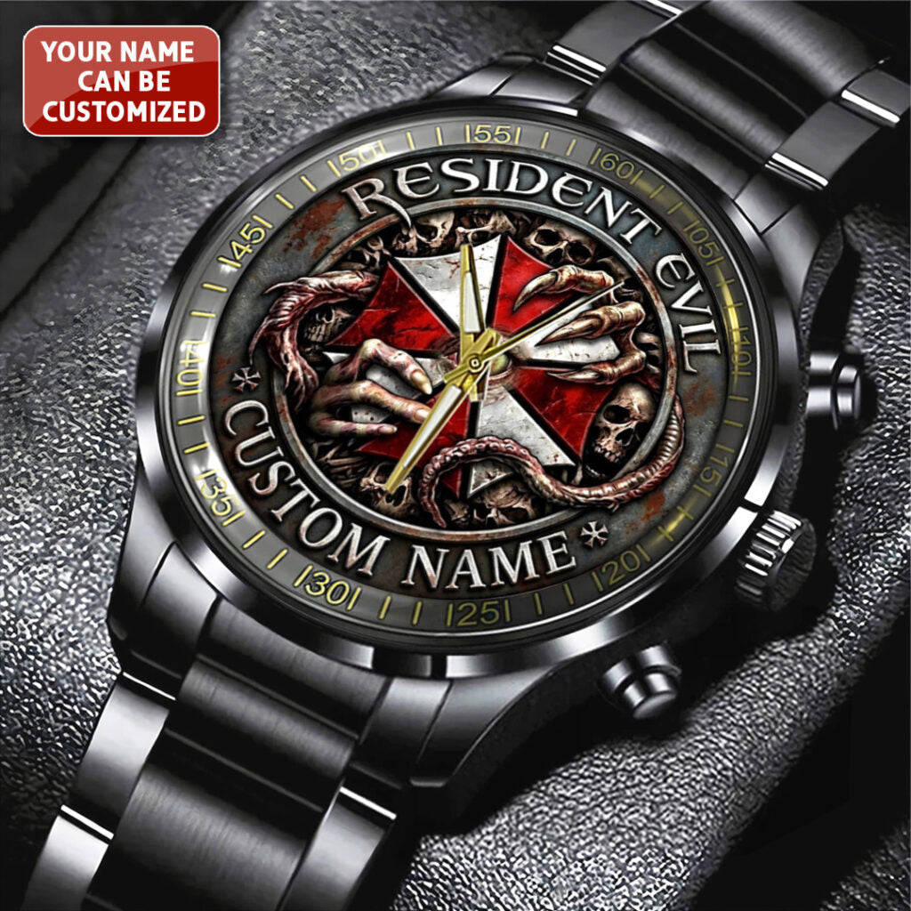 Personalized Resident Evil Black Stainless Steel Watch - TANTN21687