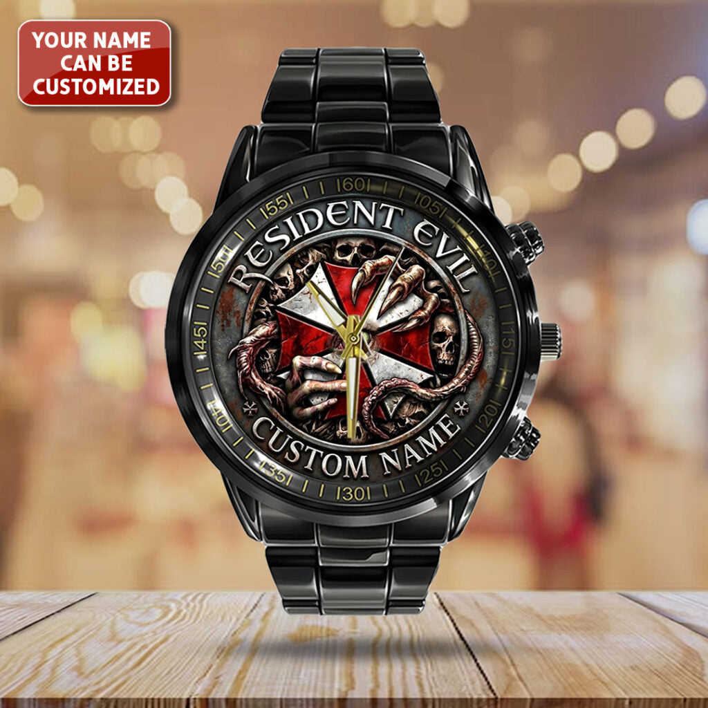 Personalized Resident Evil Black Stainless Steel Watch - TANTN21687
