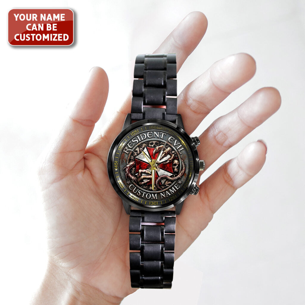 Personalized Resident Evil Black Stainless Steel Watch - TANTN21687