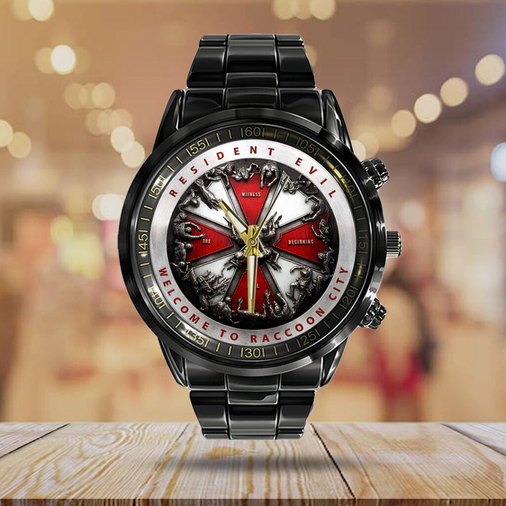 Resident Evil Black Stainless Steel Watch - TANTN21740
