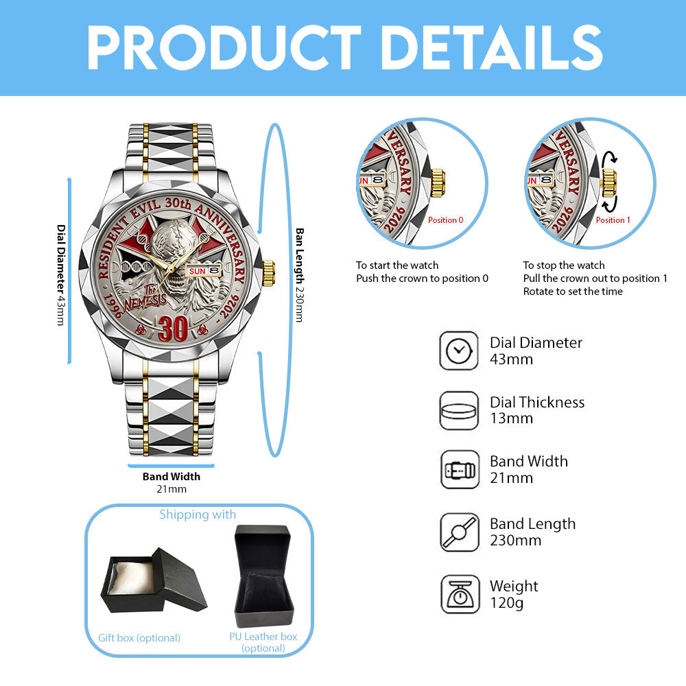 Resident Evil Requiem Alloy Luxury Quartz Watch - TANTN21913