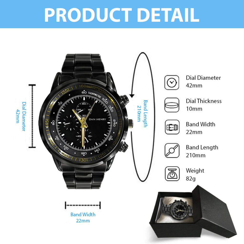 Resident Evil Requiem Black Stainless Steel Watch - TANTN22224