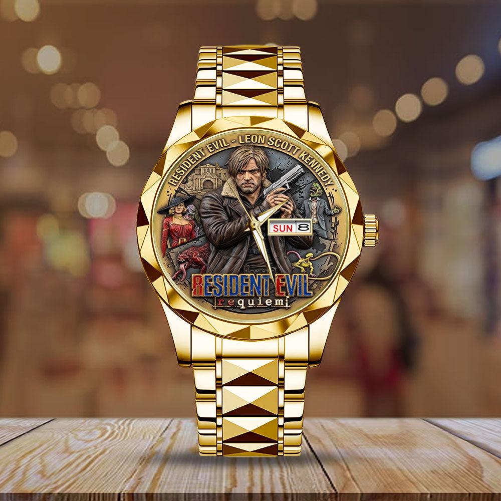 Resident Evil Requiem x Leon Scott Kennedy Alloy Luxury Quartz Watch - TMTHU4481