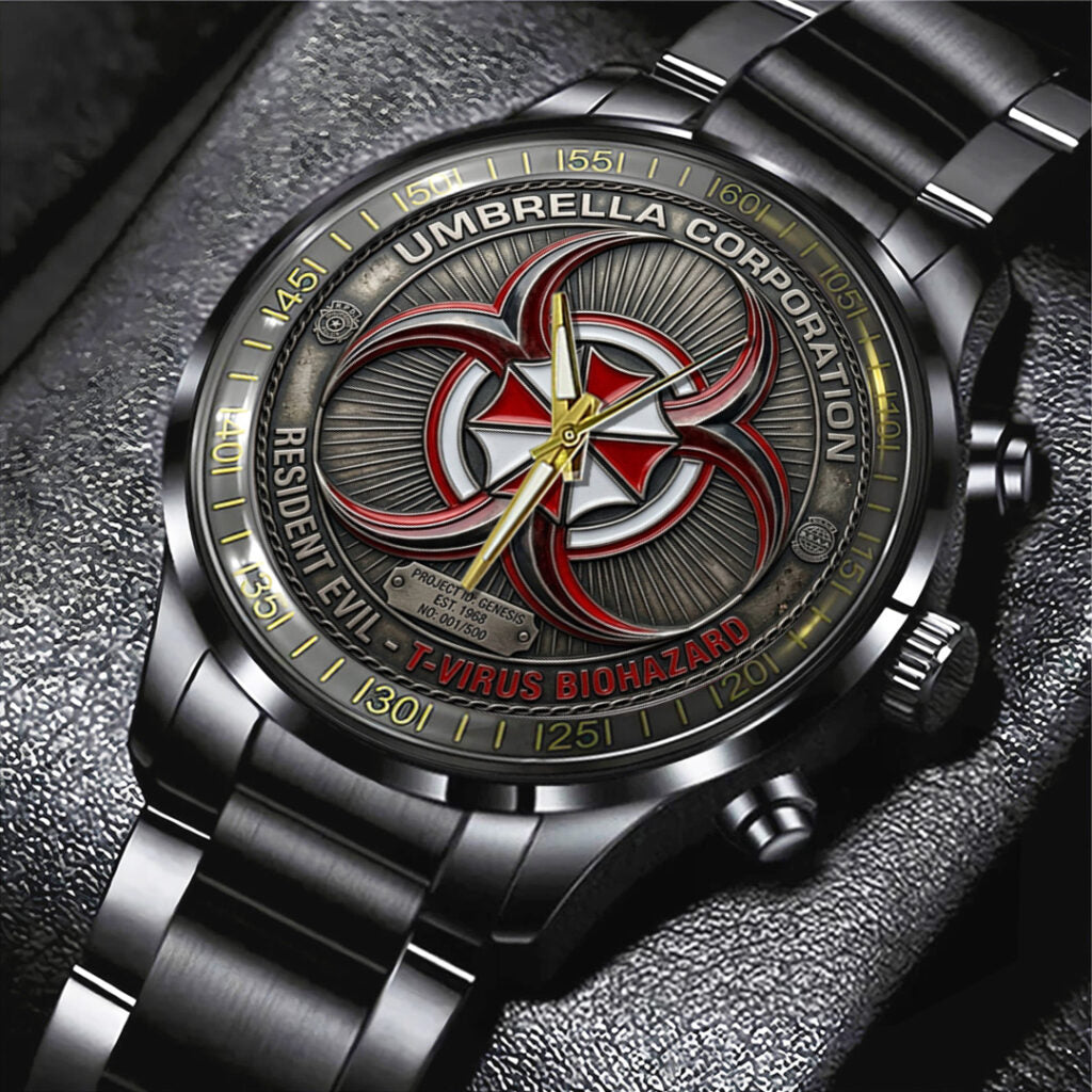 Resident Evil Black Stainless Steel Watch - TMTHU4450