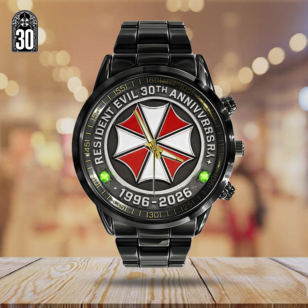 Resident Evil 30th Anniversary Black Stainless Steel Watch - GNE5279