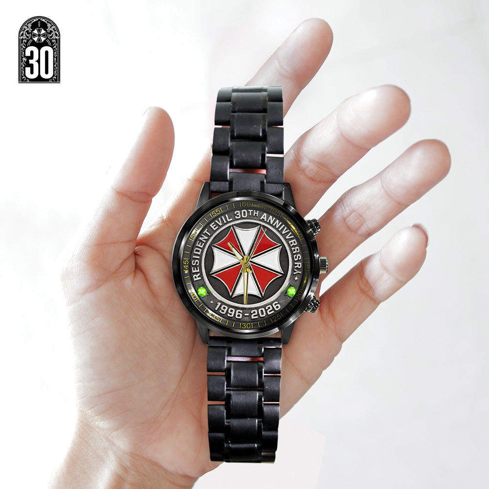 Resident Evil 30th Anniversary Black Stainless Steel Watch - GNE5279