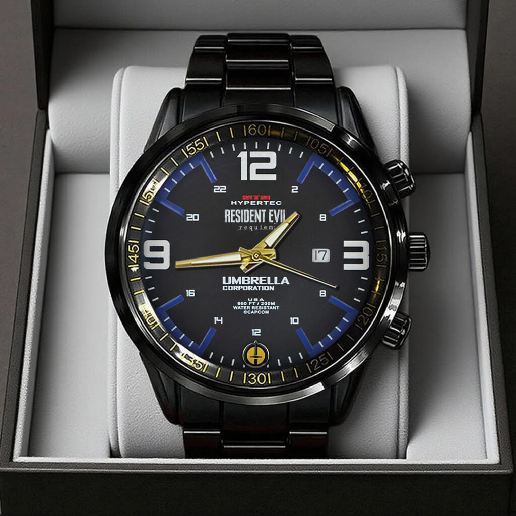 Resident Evil Requiem Black Stainless Steel Watch - TANTN22228