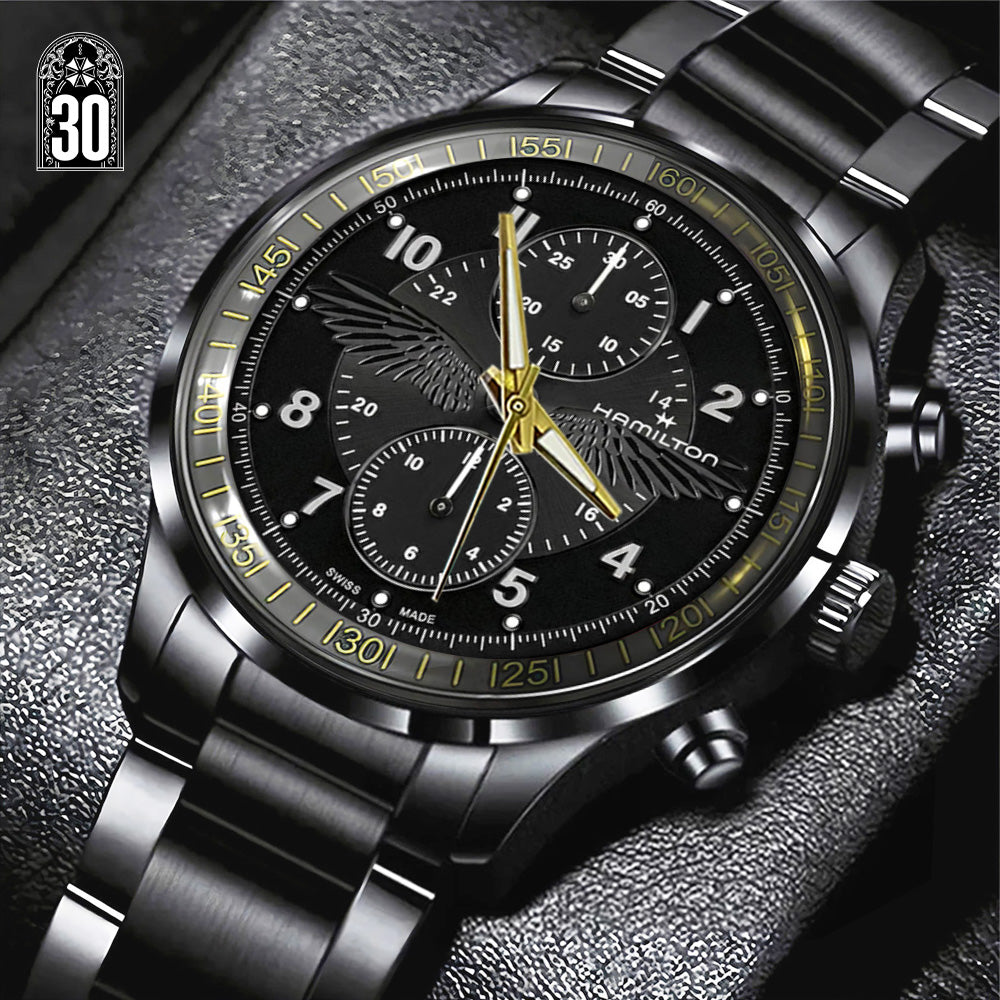 Resident Evil Requiem x Leon Scott Kennedy Black Stainless Steel Watch - GNE5317