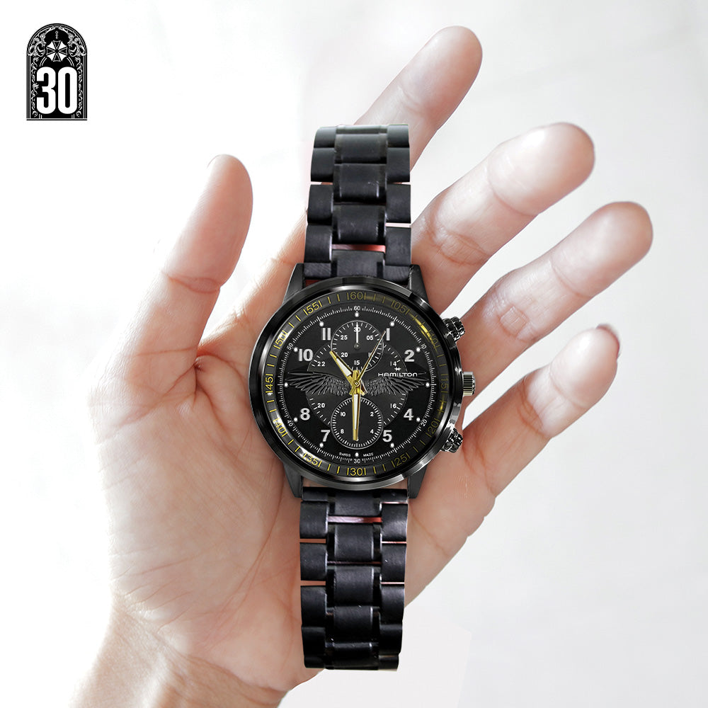 Resident Evil Requiem x Leon Scott Kennedy Black Stainless Steel Watch - GNE5317