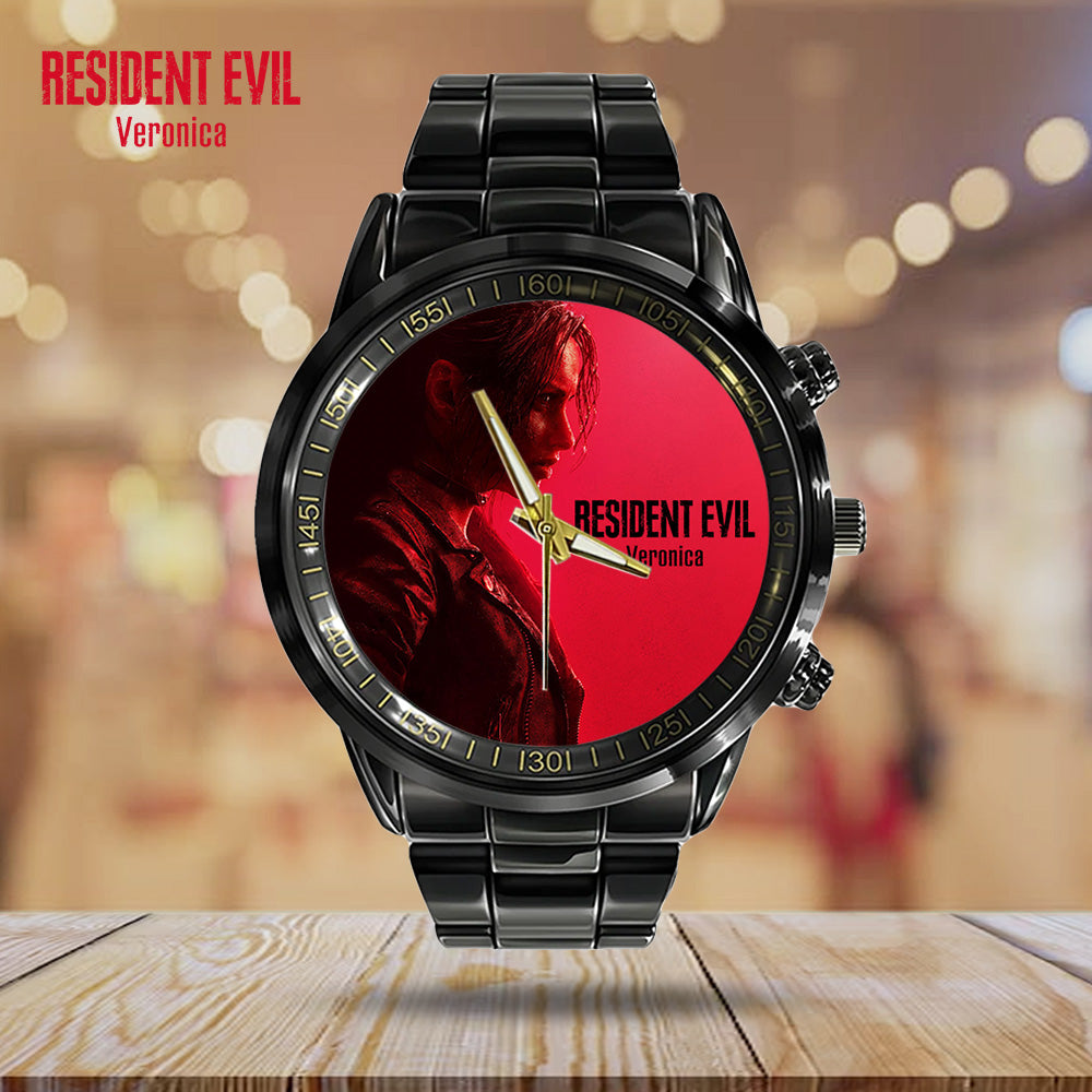 Resident Evil Veronica Black Stainless Steel Watch - GNE6998