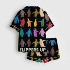Resist Flippers Up Penguins Against Pajama Set
