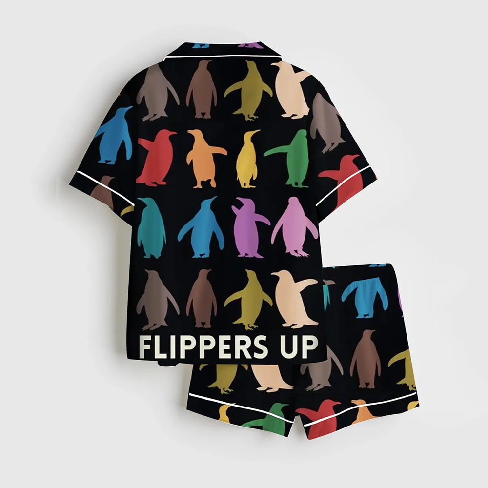 Resist Flippers Up Penguins Against Pajama Set
