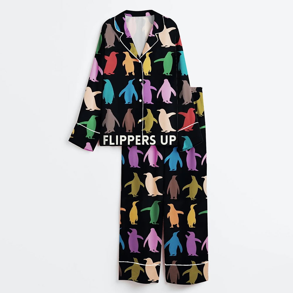 Resist Flippers Up Penguins Against Pajama Set