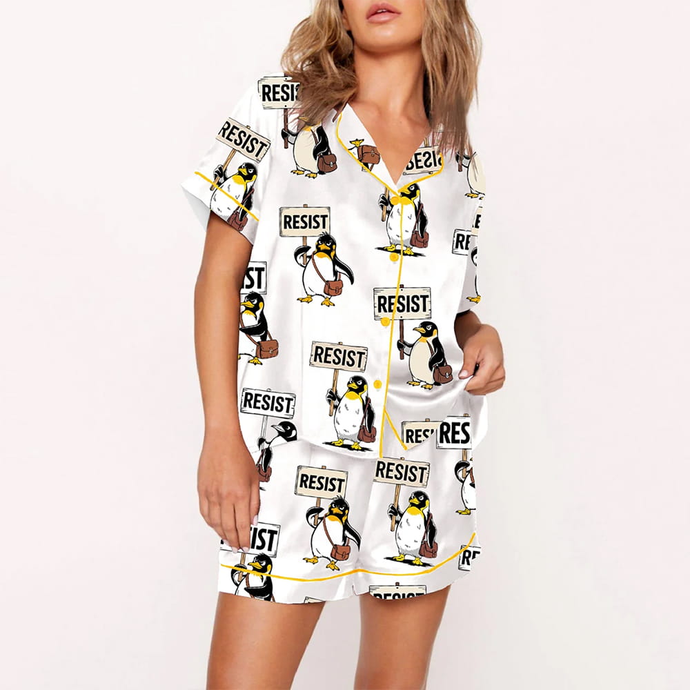 Resist Penguin Activism Anti Pajama Set