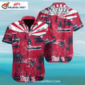 Retro Distressed New England Patriots Hawaiian Shirt
