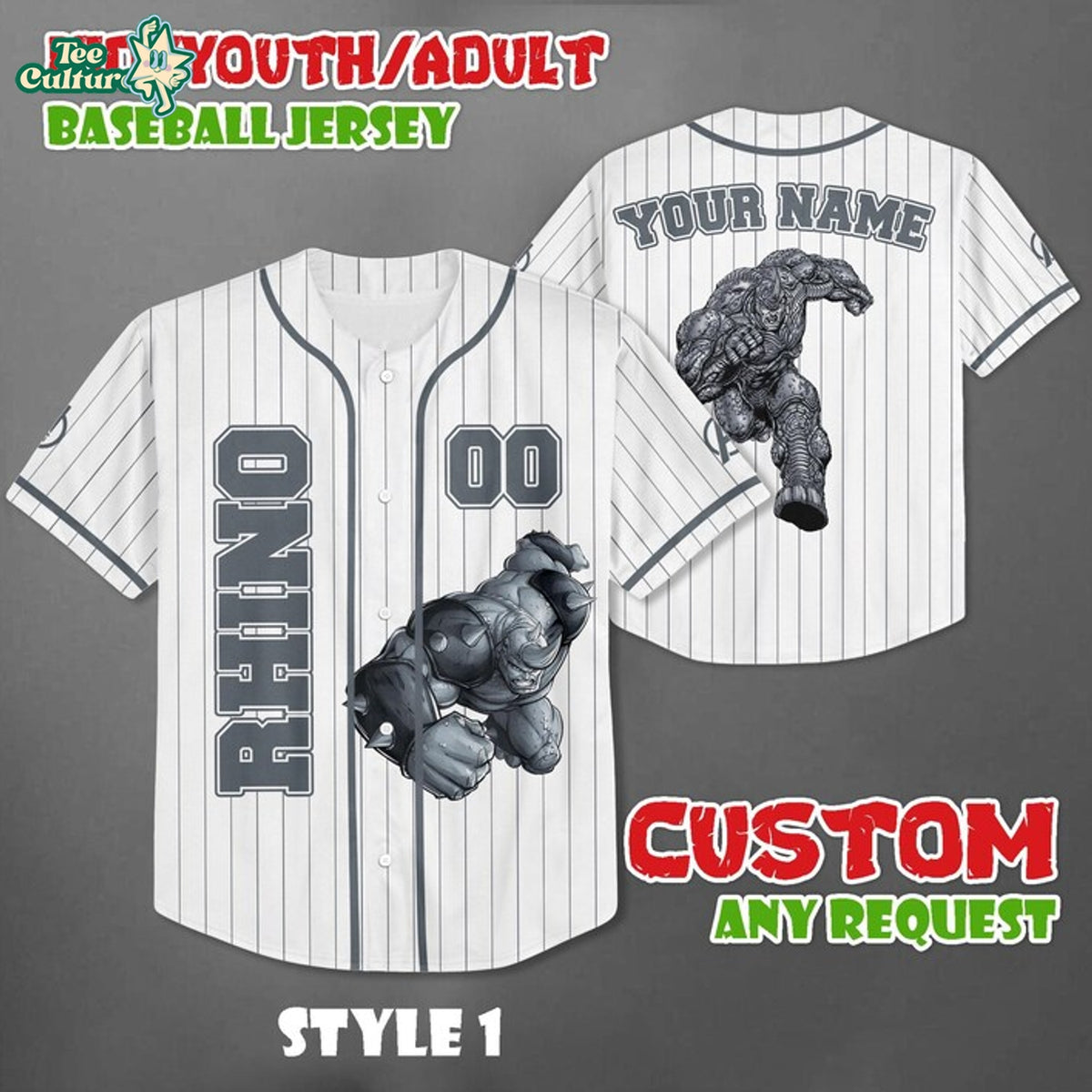 Rhino Avengers Encore Baseball Jersey