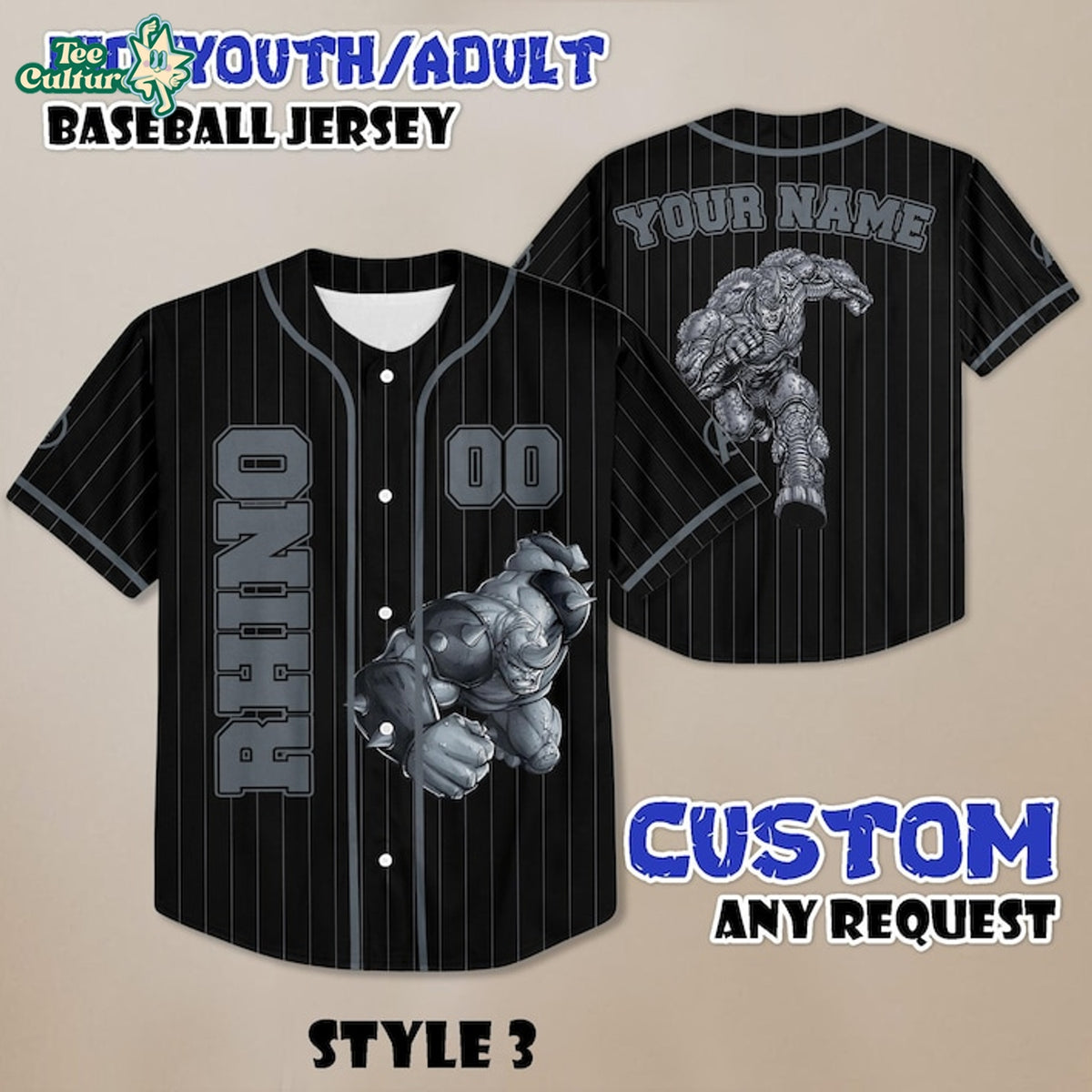 Rhino Avengers Encore Baseball Jersey
