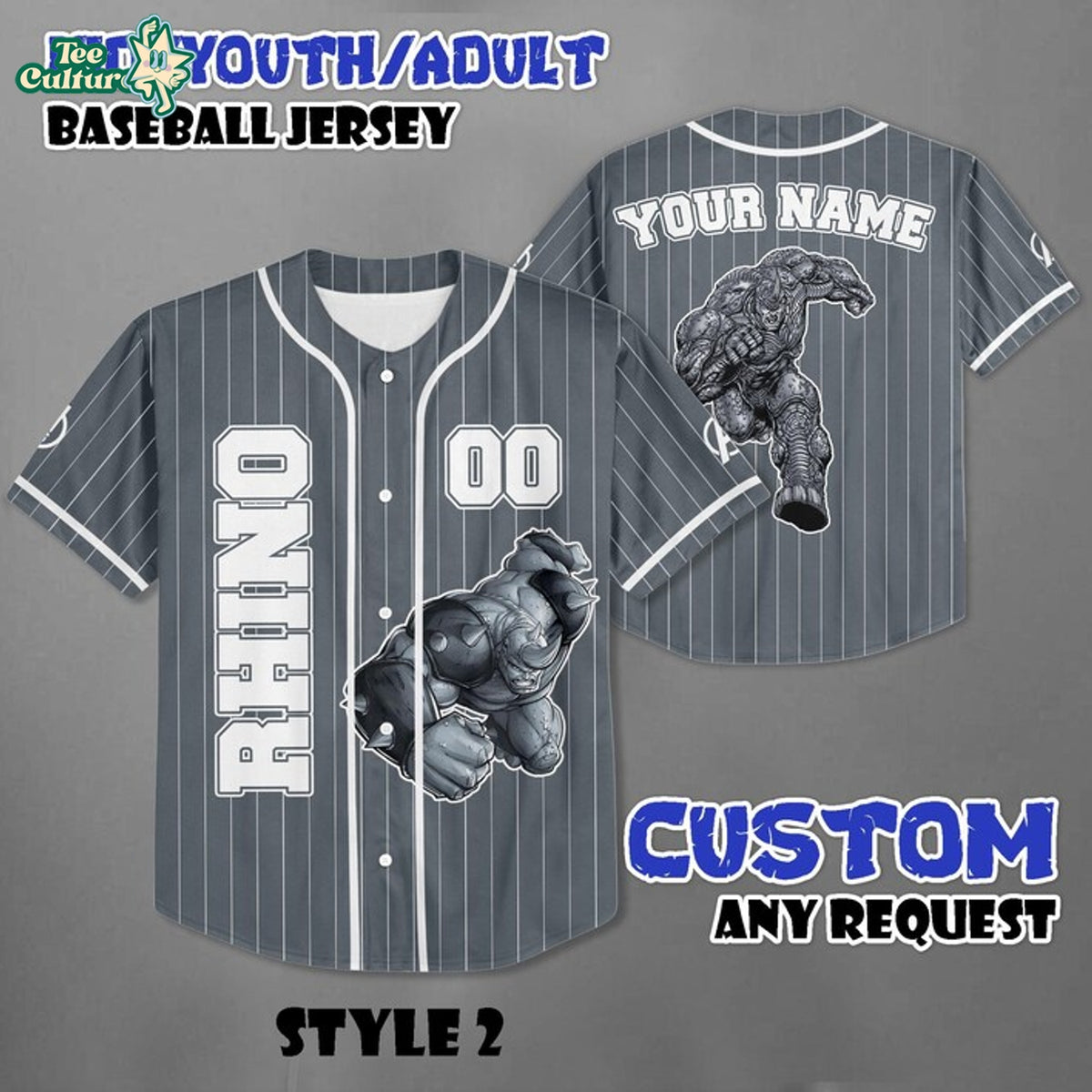 Rhino Avengers Encore Baseball Jersey