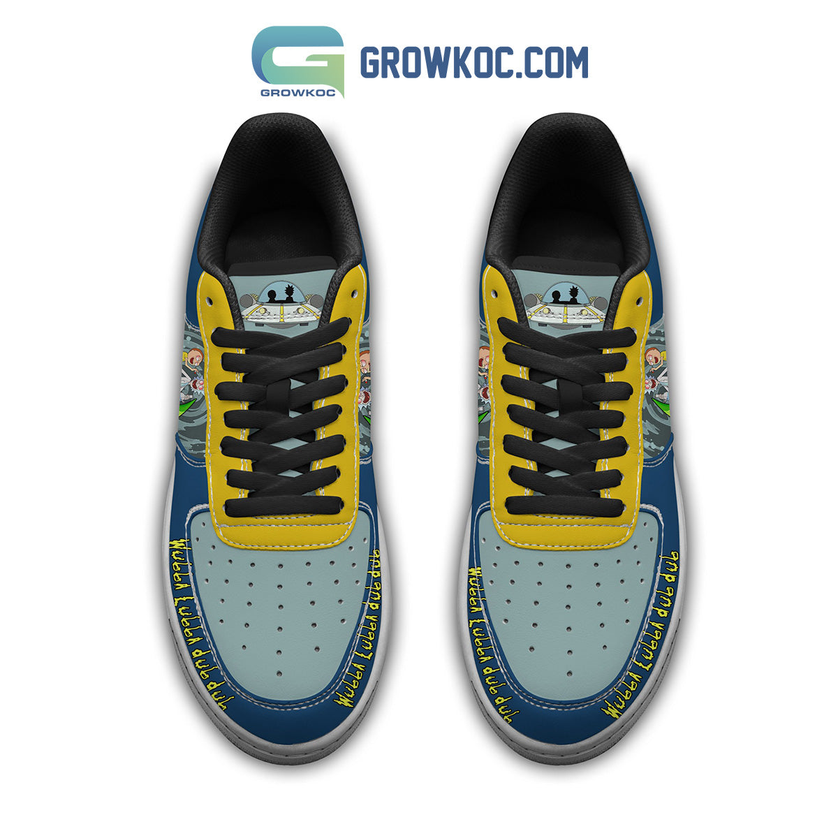 Rick And Morty Cartoon Wubba Lubba Dub Dub Air Force 1 Shoes
