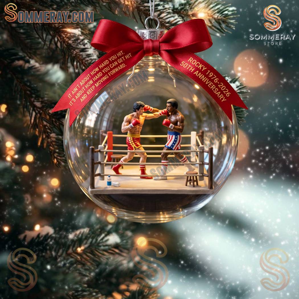 Rocky 1976-2026 50th Anniversary Christmas Ornament