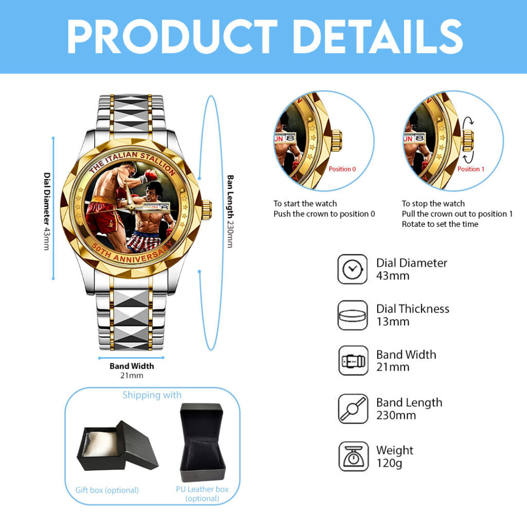 Rocky 50th Anniversary Alloy Luxury Quartz Watch - HOATT15578