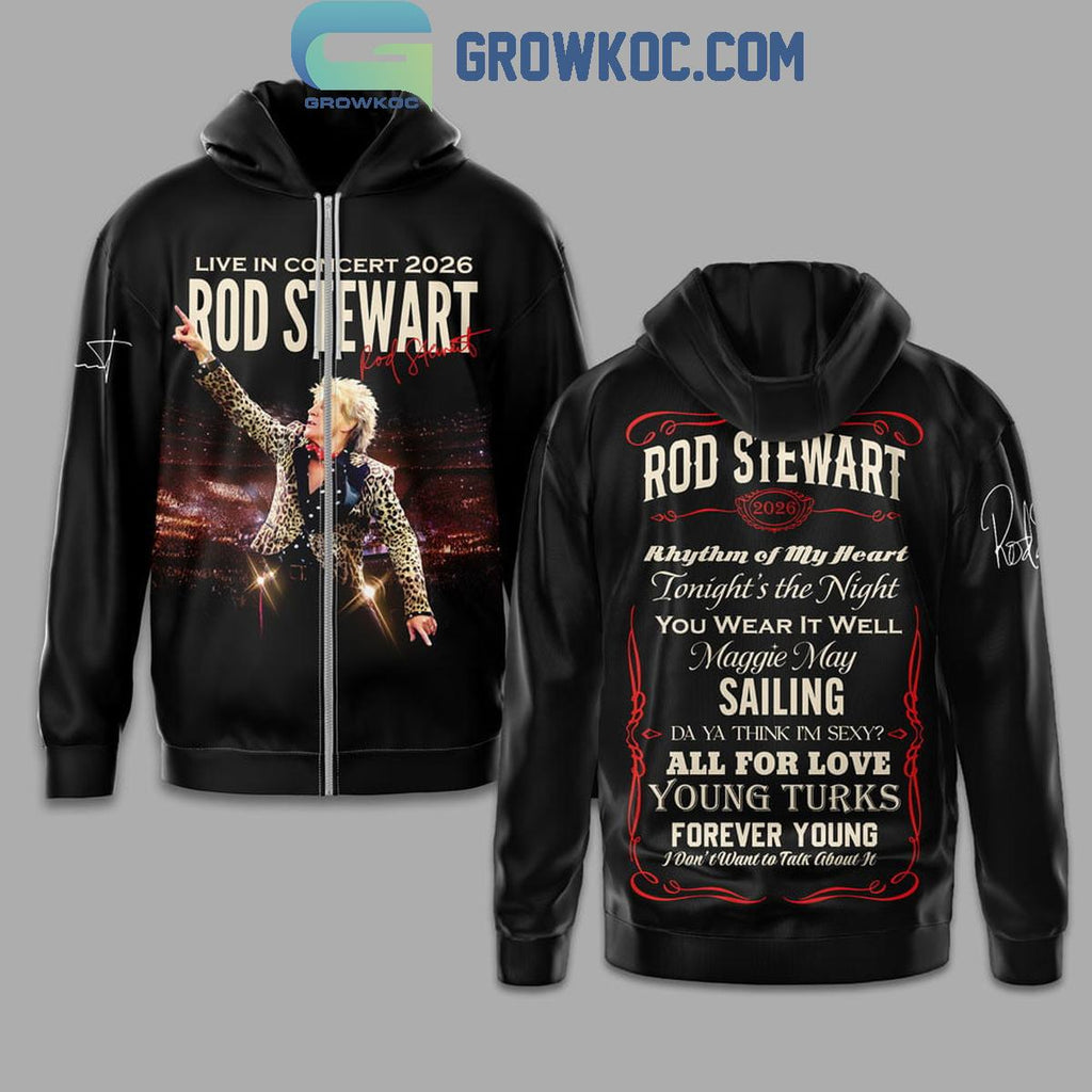 Rod Stewart Live In Concert 2025 Hoodie Shirt