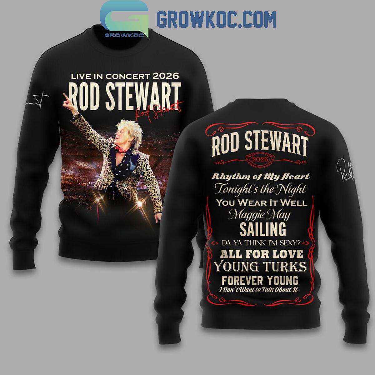 Rod Stewart Live In Concert 2025 Hoodie Shirt