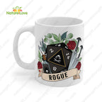 Rogue Dice D20 Mug DnD Dungeons and Dragons Gift