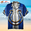 Rustic Horseshoe Design Indianapolis Colts Hawaiian Shirt