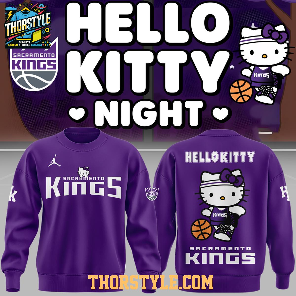 Sacramento Kings x Hello Kitty Night 2026 Sanrio Game Crossover Hoodie T-Shirt