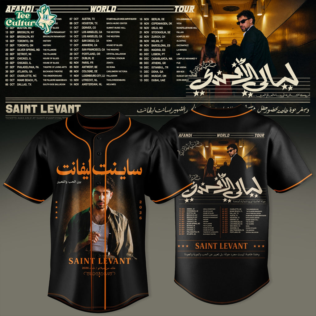 Saint Levant – Afandi World Tour Baseball Jersey