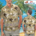 Saints Aloha Shirt Floral Pattern With Football Graphics