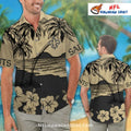 Saints Aloha Shirt Sunset Palm Tree Beach Design