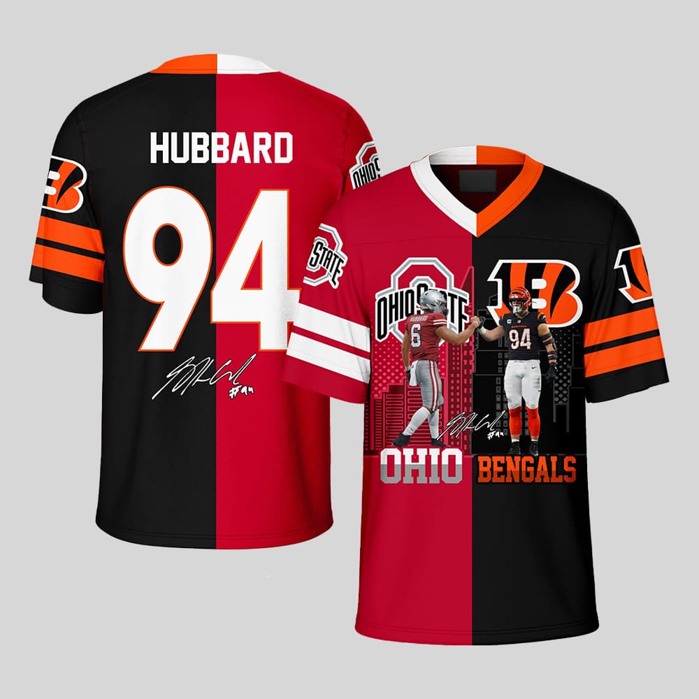 Sam Hubbard Half Ohio State And Bengals Jersey