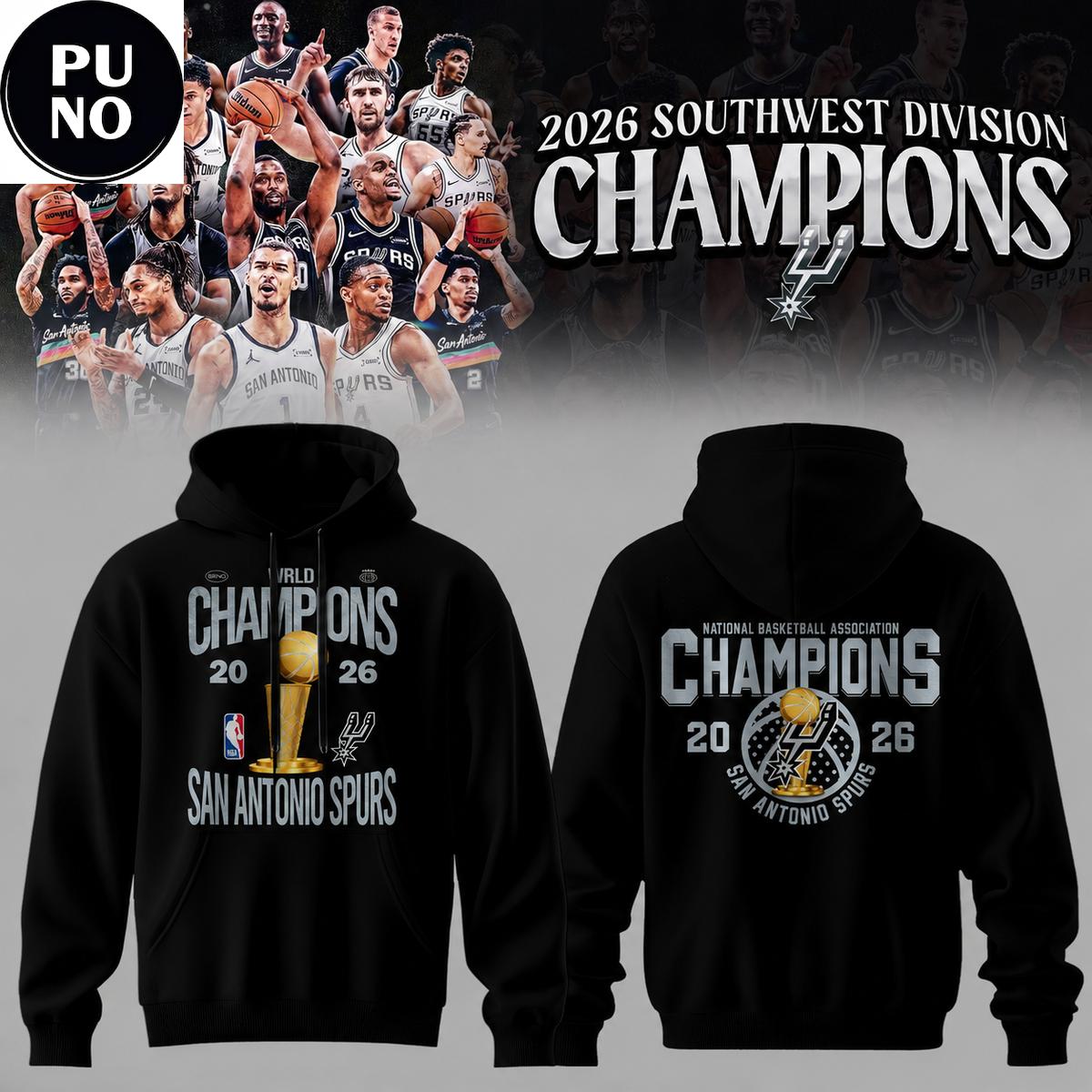 San Antonio Spurs 2026 NBA Southwest Division Champions Hoodie Shirt