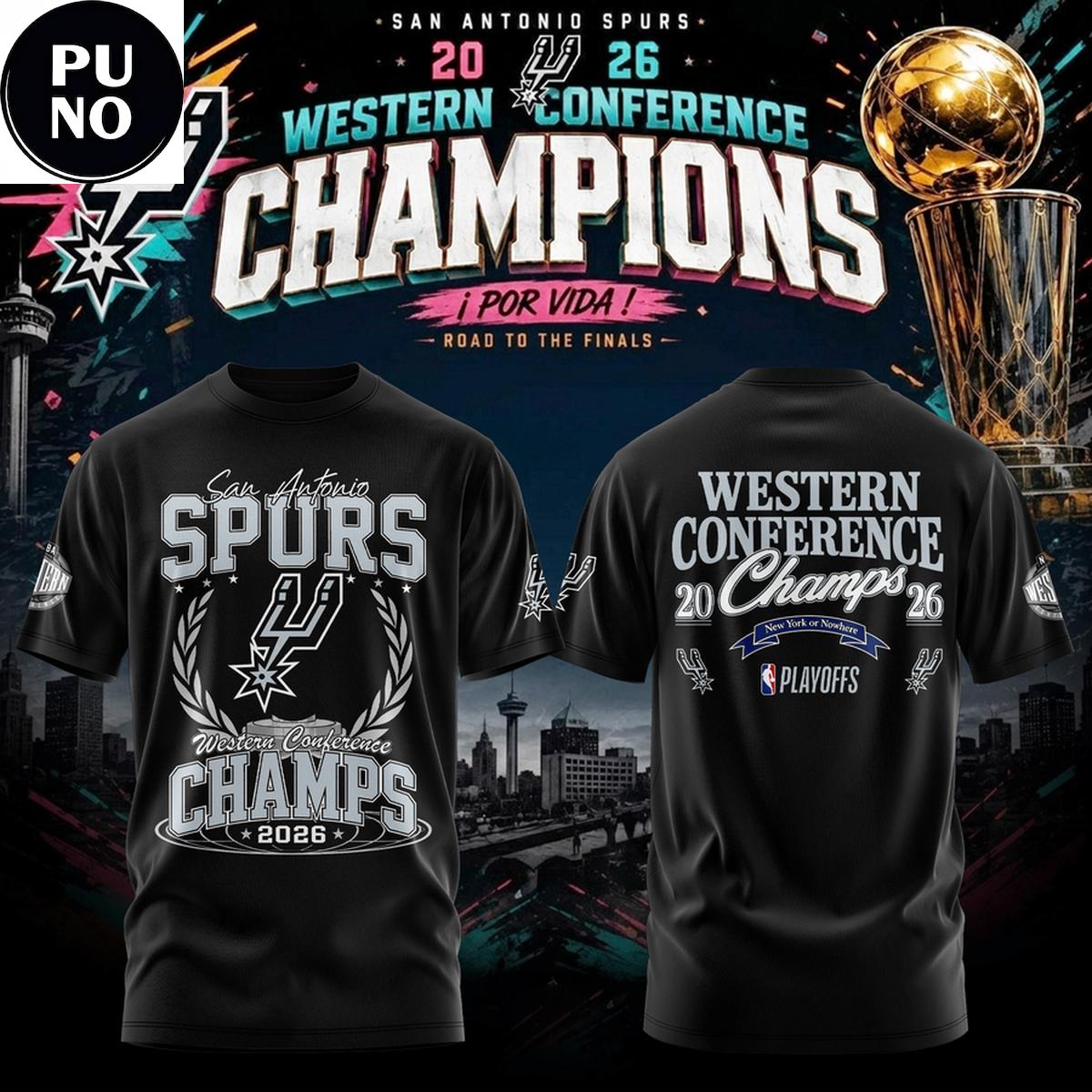San Antonio Spurs 2026 NBA Western Conference Champions Finals Bound Hoodie T-Shirt