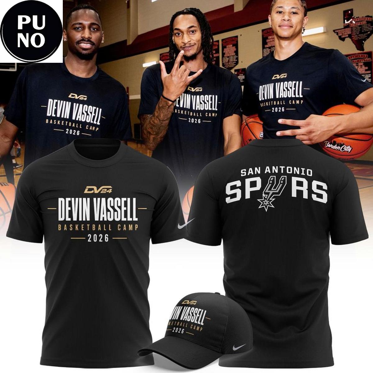 San Antonio Spurs Devin Vassell Basketball Camp 2026 T-Shirt