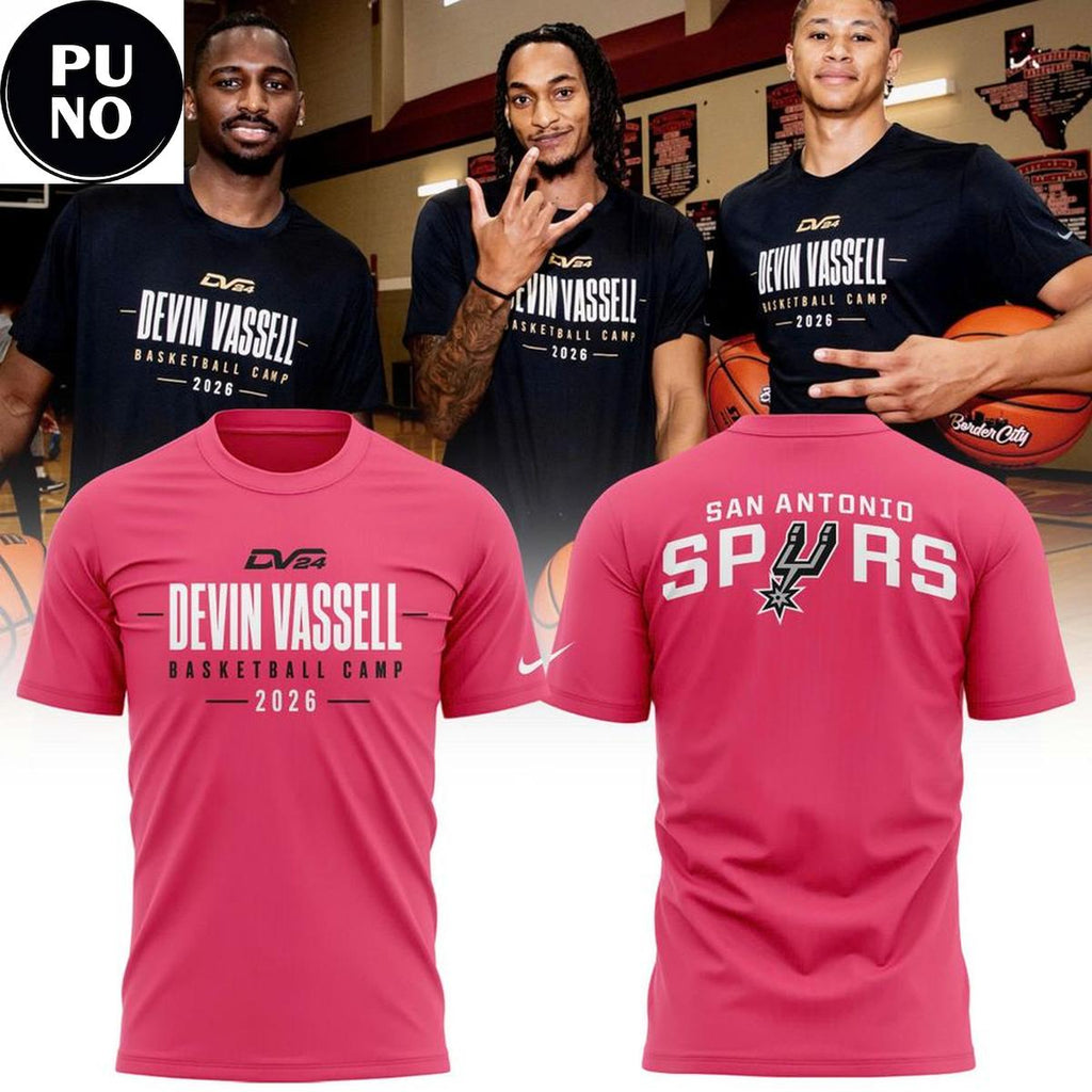 San Antonio Spurs Devin Vassell Basketball Camp 2026 T-Shirt