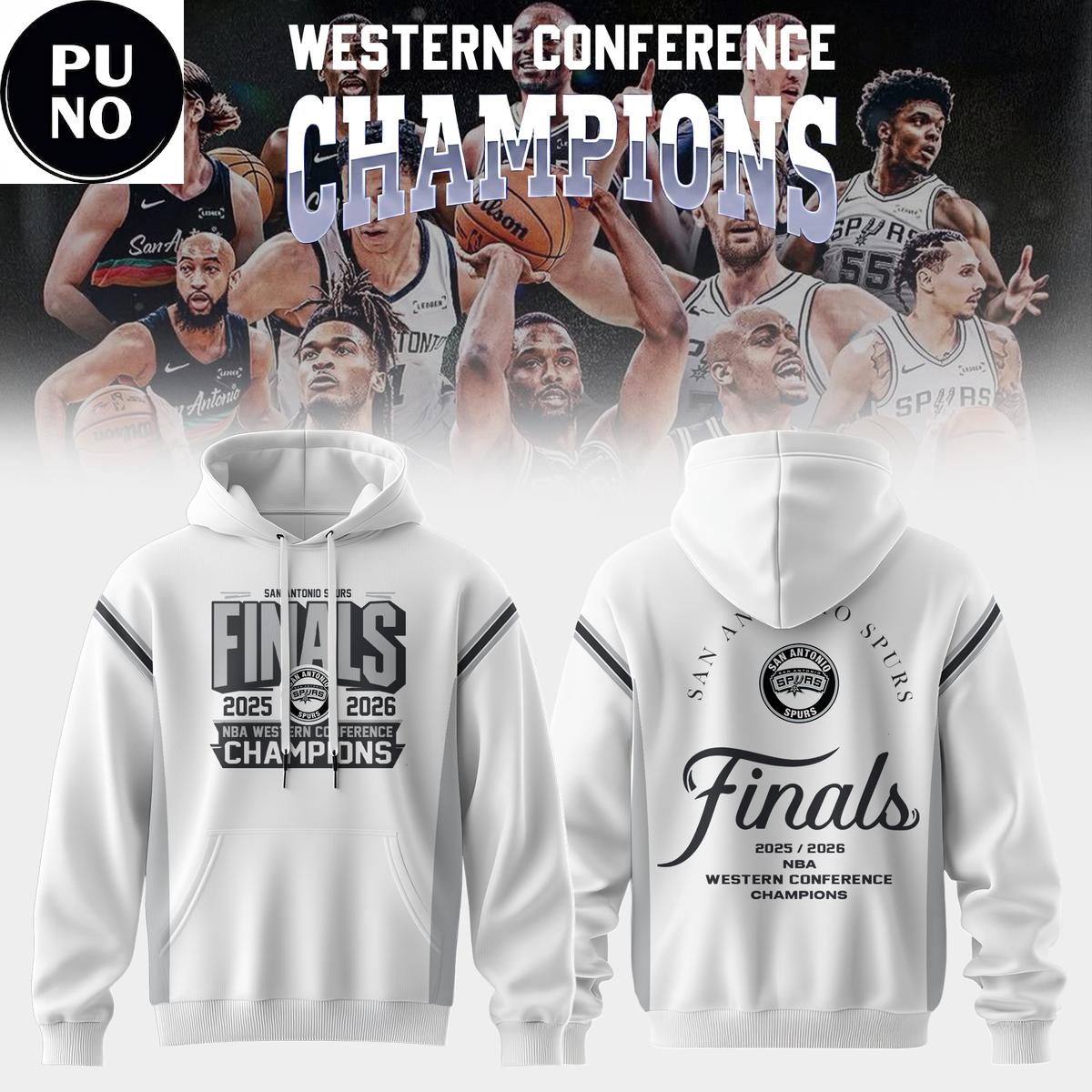 San Antonio Spurs NBA Western Conference Champions 25-26 Hoodie T-Shirt