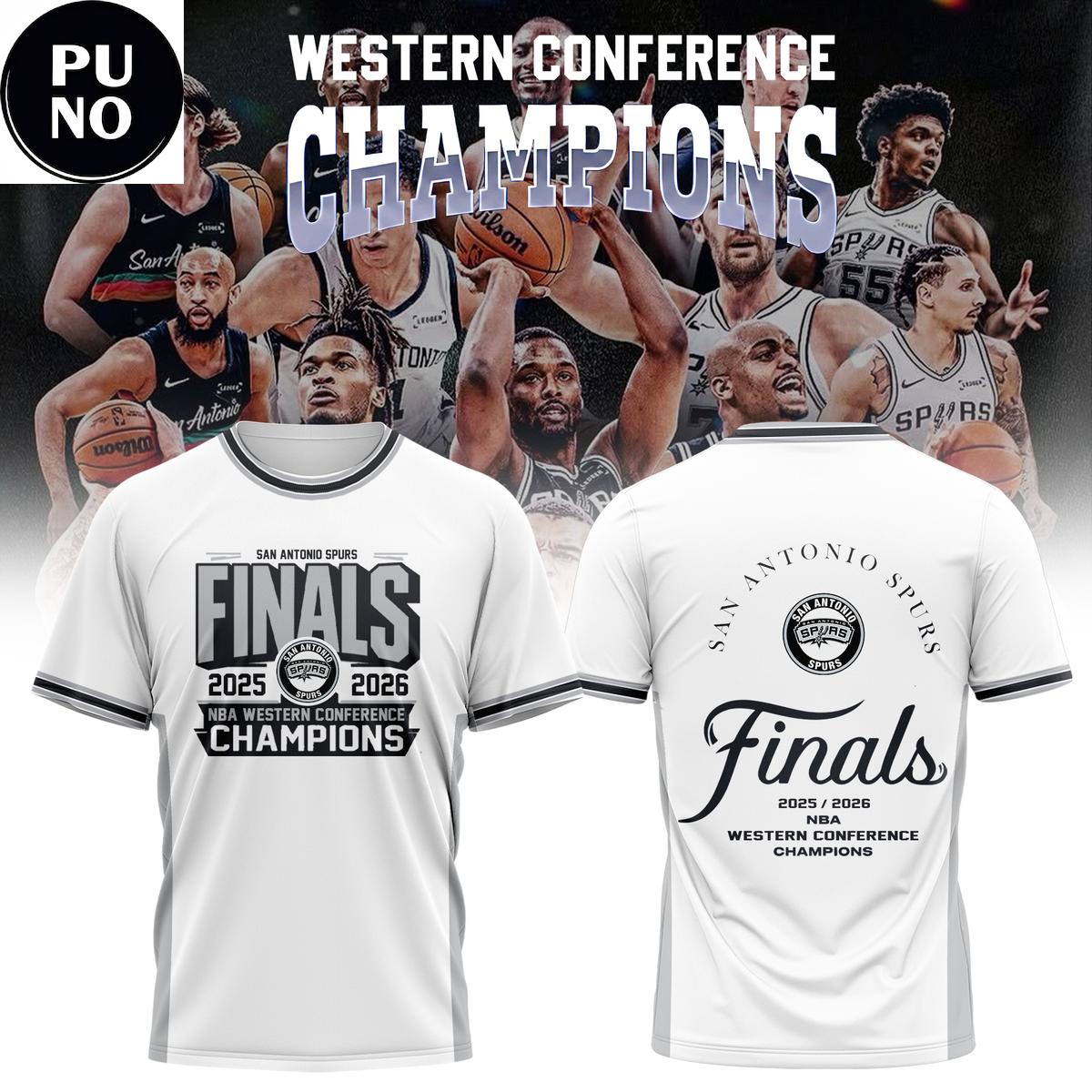 San Antonio Spurs NBA Western Conference Champions 25-26 Hoodie T-Shirt