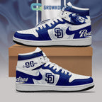 San Diego Padres MLB Personalized Air Jordan 1 Shoes
