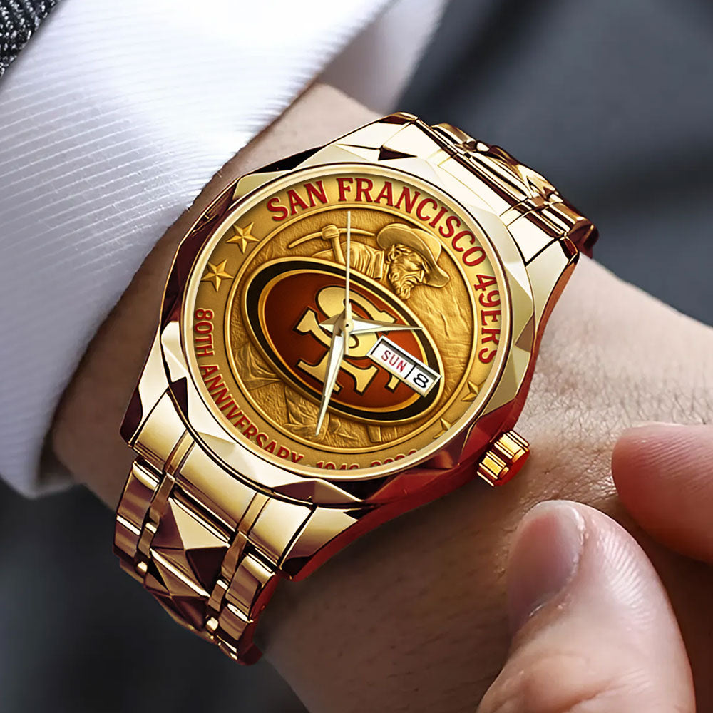 San Francisco 49ers 80th Anniversary 2026 Alloy Luxury Quartz Watch - TMTHU2774