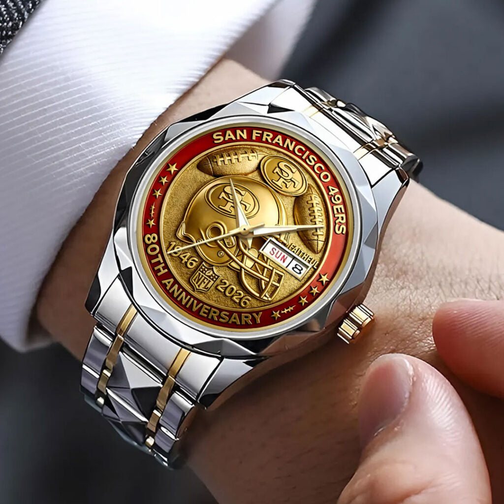San Francisco 49ers 80th Anniversary Alloy Luxury Quartz Watch - HOATT16011