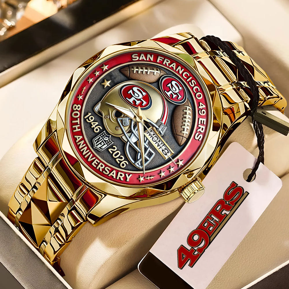 San Francisco 49ers 80th Anniversary Alloy Luxury Quartz Watch - MAITM14265