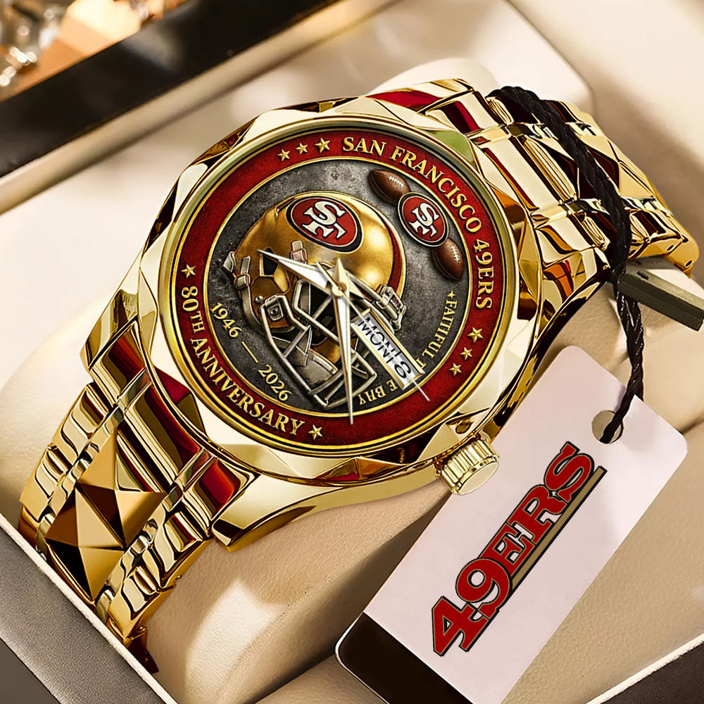 San Francisco 49ers 80th Anniversary Alloy Luxury Quartz Watch - MAITM14496
