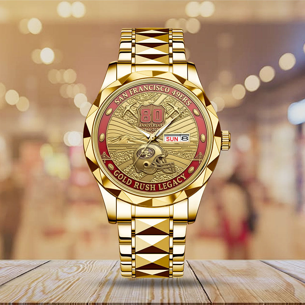 San Francisco 49ers 80th Anniversary Alloy Luxury Quartz Watch - MAITM14594
