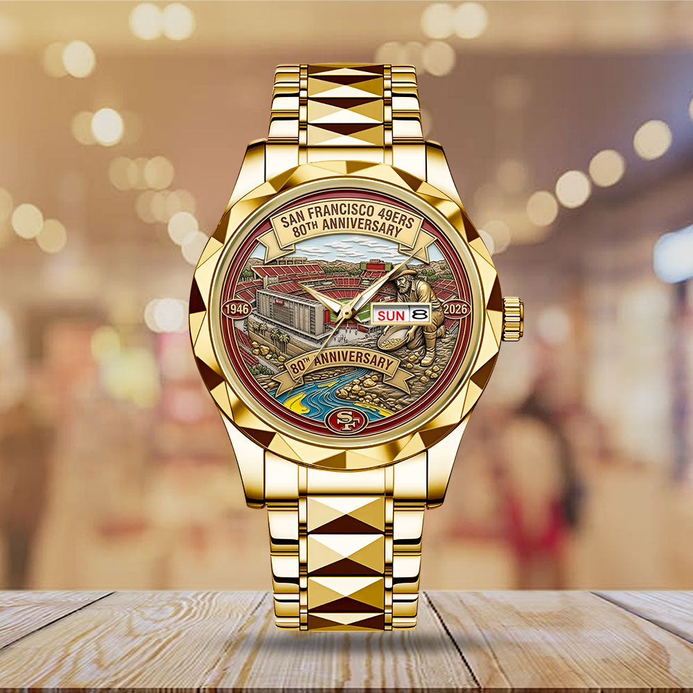 San Francisco 49ers 80th Anniversary Alloy Luxury Quartz Watch - MAITM14692