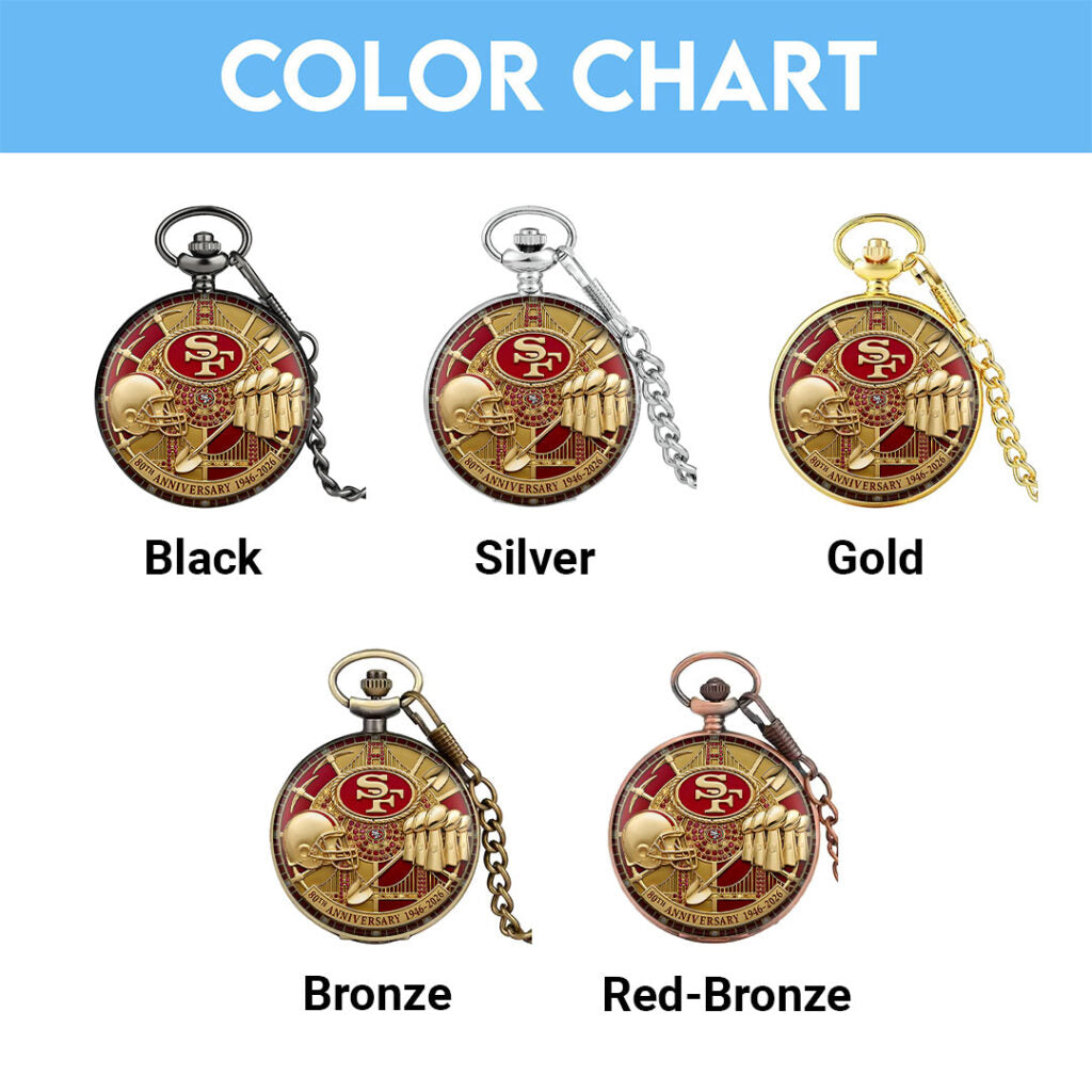 San Francisco 49ers 80th Anniversary Pocket Watch - MAITM14541