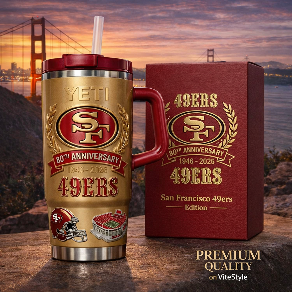 San Francisco 49ers 80th Anniversary Stanley Tumbler