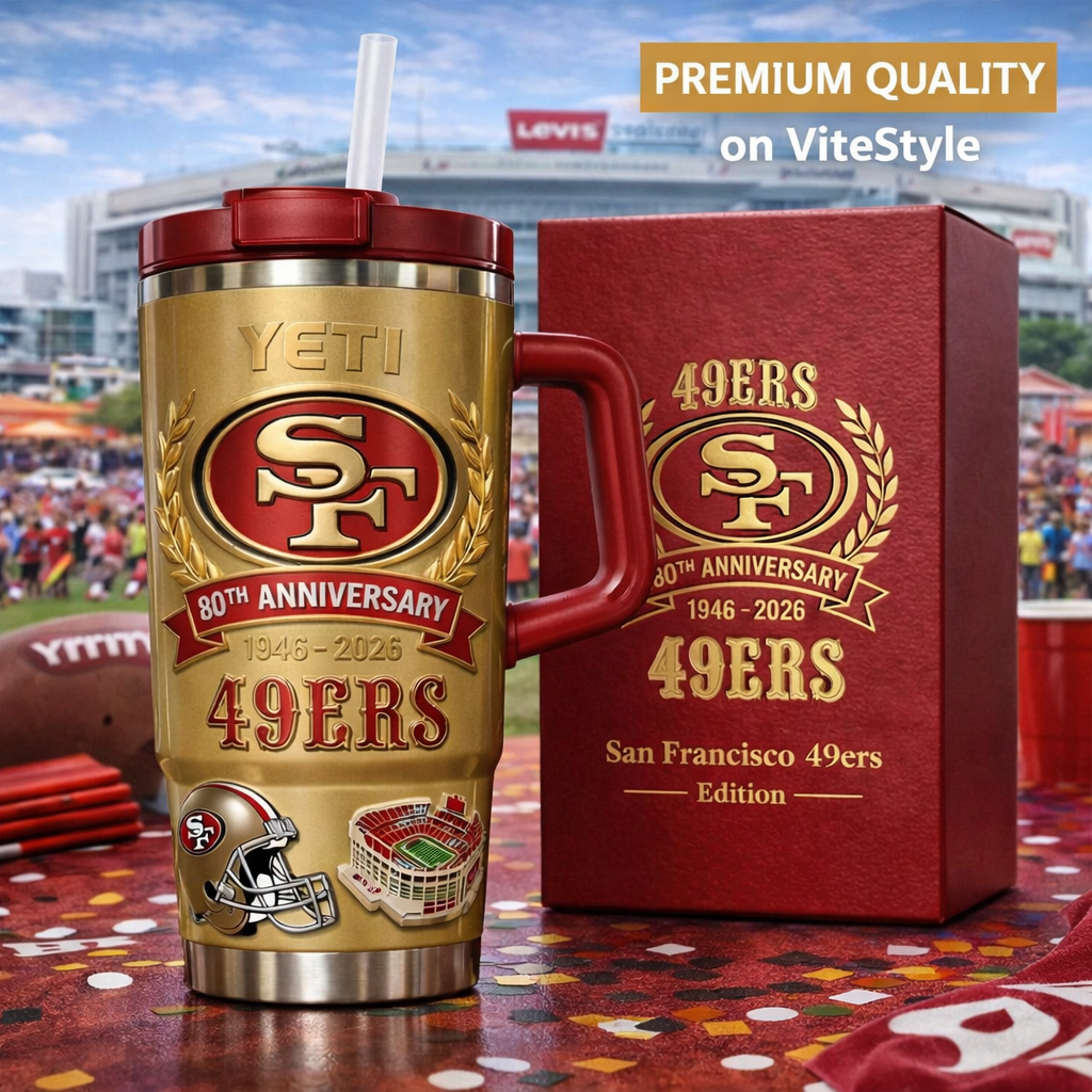 San Francisco 49ers 80th Anniversary Stanley Tumbler